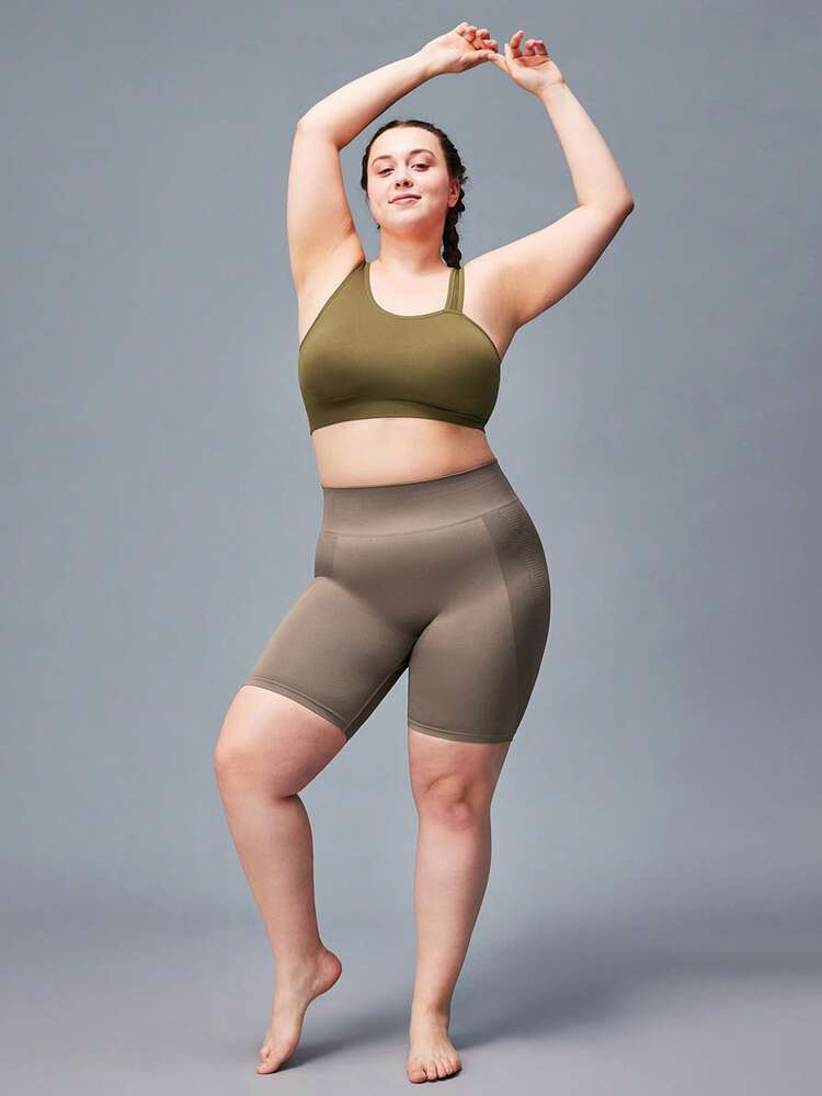 Leggings de sport à taille large pour femmes, élégants pour le yoga, la fitness, le cyclisme. Leggings de sport de ton terre cuite pour la gym
