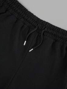 RueChic Shorts de moda de estilo regular con bolsillo con cremallera y cintura con cordón para hombre, regalo para el novio