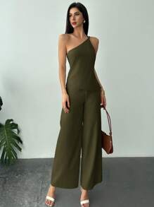 Firerie 女士日常两件套服装 - 軍綠色 - 查看 6