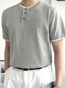 DAZY 1 pieza Suéter ligero para hombre 2 en 1 de punto para verano
