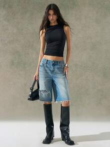 LYSMO Shorts vaqueros de moda para mujer, adecuados para el verano