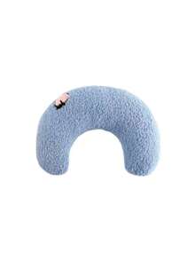1pc Plush Pet U-Shaped Neck Pillow, Soft And Fluffy Cat Pillow, Suitable For Deep Sleep And Neck Protection Of Pets