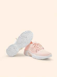 CUCCOO BASICS Women's White Fashion Printed Mesh Breathable Lightweight Casual Outdoor Sports Shoes