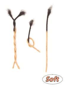 Boho Braids Extensiones de rastas de cabello humano de 4-12 pulgadas de opciones, con un grosor de 0.4 cm, 10 hebras, 100% cabello humano para hombres/mujeres, extensiones de cabello a ganchillo sin nudos - S1/27 - Ver 7