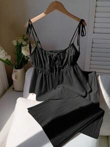 Comfortcana Women Two Pieces Outfits For Daily Wear Island Vacation Outfits - Black - View 4