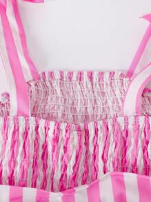 夏季女童休闲条纹连体裤