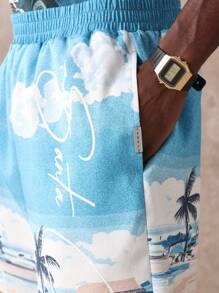 SUMWON Rechteckiger Passform Resort Stil Sommer Co-Ord Set Inselurlaub Zwei-Teiler Lässig Lässig Kurzarm Bademode Entspannte Luxus Loungewear Set - Verschiedenfarbig - Übersicht 8