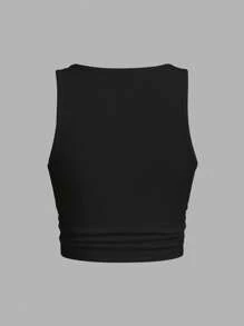 Slaydiva 镶钻休闲简约吊带背心，适合夏季、音乐节和派对穿着 - 彩色 - 查看 2