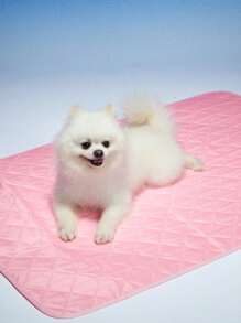 PETSIN 1pc Pink Pet Cooling Mat, Dog/Cat Bed Cushion With Ice Silk Cooling Fabric