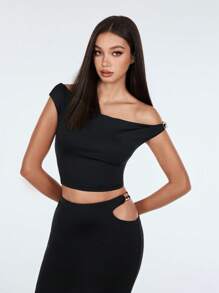 SHEIN Unity Conjunto de 2 piezas para mujer para usar a diario - Negro - Ver 7
