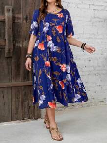 EMERY ROSE Vestido de verano con bolsillo para talla grande, de moda para usar en verano
