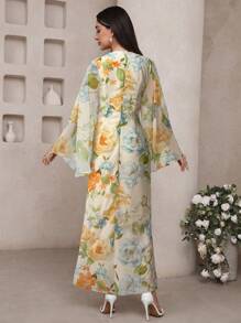 Veilorie Women's Extra Long Dress, Fashionable For Summer - Olive Green - View 2