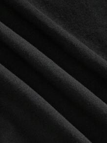 SHEIN BASICS Casual Solid Color Knit Round Neck Sleeveless Loose Cropped Women Top