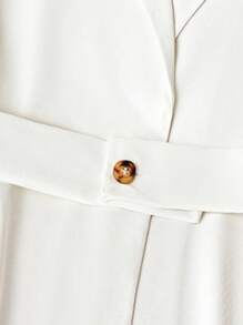 SHEIN Clasi Lightweight Fashion Waistcoat, Versatile For Spring And Summer - White - View 4