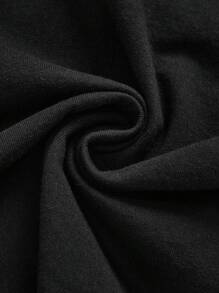 SHEIN BASICS Casual Solid Color Knit Round Neck Sleeveless Loose Cropped Women Top