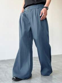Manfinity Hypemode Pantalones casuales de corte holgado para hombres, apropiados para el verano