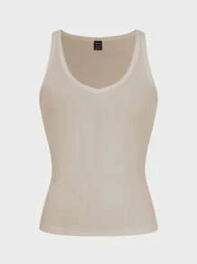 Chiquease Débardeur minimaliste sexy en tricot, top de sport, mettant en valeur la silhouette