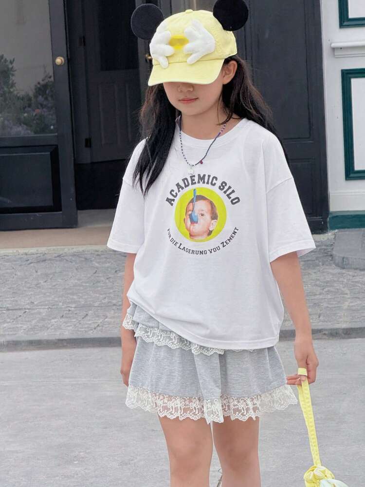 Tween Girls Large Casual T-Shirt, Fall Tween Girl Clothes,Back To School Clothes
