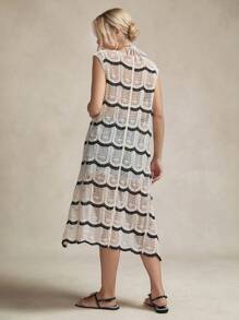 SHEIN LUNE Beach Outfits For Woman Women Front Open Sleeveless Cardigan, Fashionable For Summer - Beige - View 2