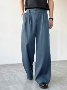 Manfinity Hypemode Pantalones casuales de corte holgado para hombres, apropiados para el verano
