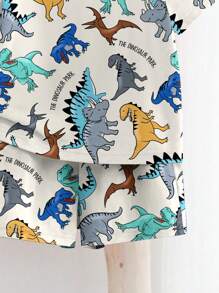 2pcs/Set Cartoon Pattern Loose Casual Pajama Set For Boys - Multicolor - View 4