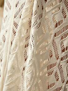 Bóhologie Boho Bohemia Women's Clothing Women Summer Clothes Women Solid Color Cover Up Style Dresses White Beach Vacation Outfits Casual Boho Style Germany Seaside Holiday, Suitable For Everyday, Out Of The Street, Holiday And Other Occasions To Wear - Beige - View 4