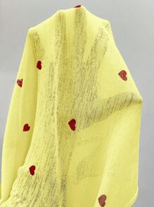 SHEIN LUNE Spring V-Neck Heart Print Camisole Top For Women, Ideal For Valentine's Day - Yellow - View 6