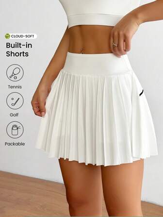 CourtClass تنورة رياضية كاجوال منبثقة للسيدات