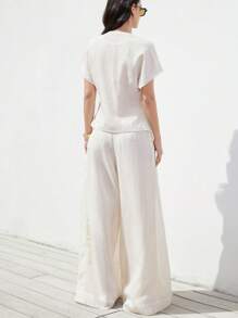 Aveloria Modichic Women Two Pieces Outfits For Daily Wear - White - View 2