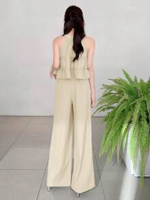 DAZY Women Two Pieces Outfits For Daily Wear - Apricot - View 2