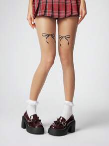 ROMWE Kawaii Zapatos Mary Jane de plataforma con puntera redonda, suela gruesa y con estilo para petite