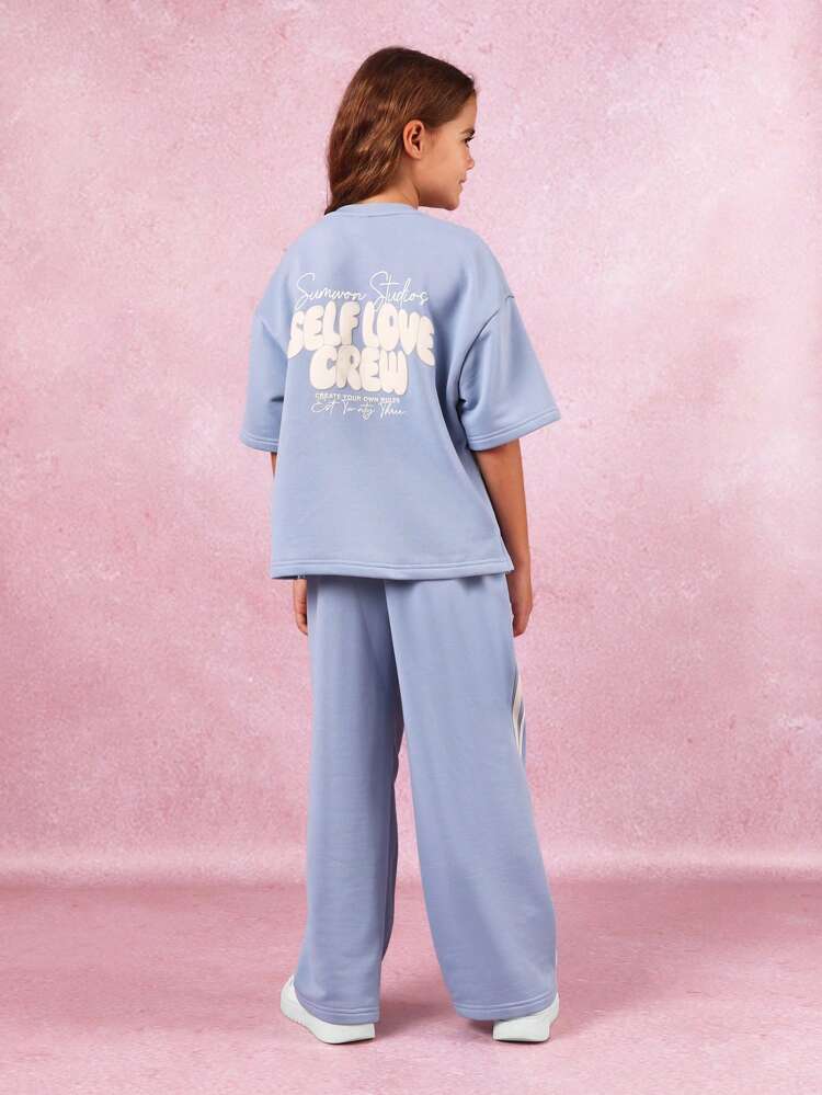 Oversized Self Love Studios T-Shirt Jogger Set