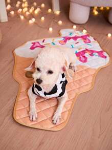 PETSIN Ice Cream Shaped Pet Cool Mat, Comfortable Breathable Fabric For Cats And Dogs In Summer To Lower Temperature