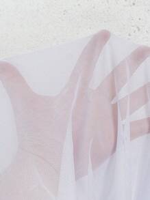 Swim Basics Women's Apricot Pleated Wide Leg Pants With Loose Robe - Apricot - View 6