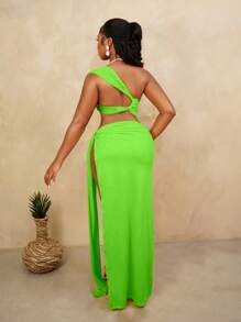 BamGleam Women Two Pieces Outfits For Daily Wear - Green - View 2