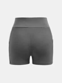 SHEIN Girlism 2pcs/Set Teen Girls Knitted High Waist Splice Mesh Pocket Leggings Set - Multicolor - View 12