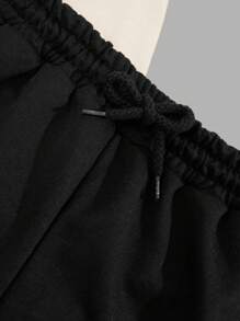 RueChic Ensemble t-shirt à manches courtes et short régulier homme avec taille à cordon et poche, imprimé lettres