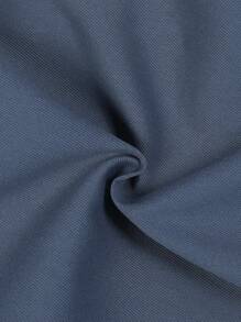 Manfinity Homme Men's Plain Drawstring Waist Zip Pocket Loose Shorts Casual - Blue - View 7