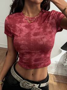 Coolane Women's Spring/Summer Graphics Short Sleeve T-Shirt - Red - View 6