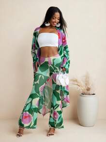 JIAN LASALA Pantaloni lunghi in rete con stampa floreale estiva, pantaloni casual da donna per vacanze, abiti vintage hawaiani, pantaloni ankara, abbigliamento da resort, outfit da rave, pantaloni da festival, abbigliamento da ritorno a casa sexy per donna