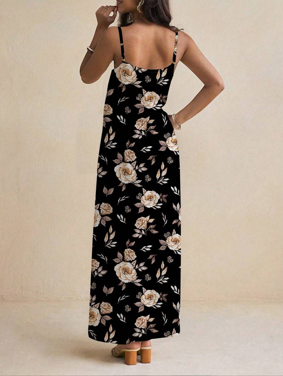 Glamance Anis Illustration Women Plus Size Sleeveless Long Dress, Fashionable For Summer Business Casual Woman Office Outfits For Women Hawaii Outfits Women