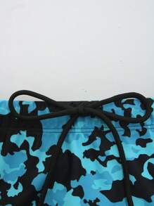 Manfinity Swimmode Men's Fashion Swim Briefs, Suitable For Summer Men Swim Trunks - Blue - View 5