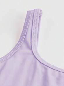 SHEIN Young Girl' Black Sports Jumpsuit Tight Yoga Shorts, Elastic & Comfortable Base Layer