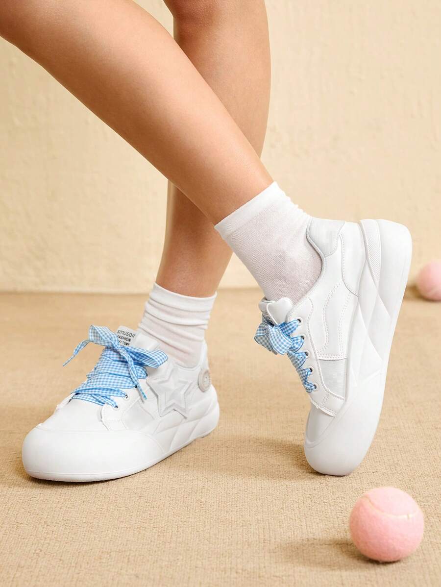 CUCCOO EASI Personalized Glow In The Dark Women Sports Shoes, Super Light, Shock Absorption, Breathable Mesh, Luminous Performance Sneakers - Blue - View 1