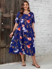 EMERY ROSE Vestido de verano con bolsillo para talla grande, de moda para usar en verano