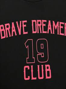 SHEIN 2pcs Set Casual Teen Boys Short Sleeve T-Shirt And Shorts Outfit, Street Punk Rock Style, Suitable For Spring/Summer, Festivals, Parties - Black - View 5