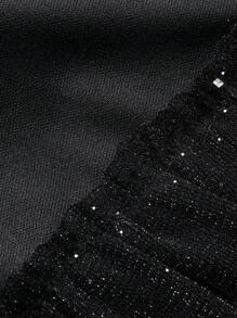 DAZY Vestido elegante de midi con cuello en V sin mangas y brillo para mujeres, para el verano