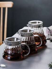 1 件透明玻璃咖啡壶、适用于手冲咖啡机的标准咖啡服务器、透明咖啡壶、手冲咖啡壶 - 白色 - 查看 1