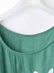 SHEIN LUNE 大码夏季休闲节日花卉图案人造丝衬衫 - 彩色 - 查看 5