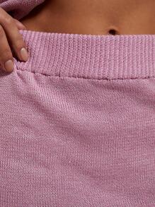 COSMINA Women's Knit Sweater Skirt, Fashionable For Summer - Baby Pink - View 5